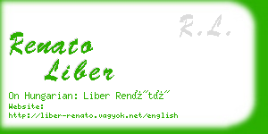 renato liber business card